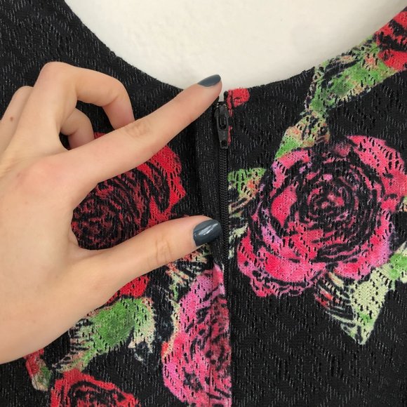 Free People Lace Eyelet Sheer Panel Flowy Dress - Picture 6 of 10